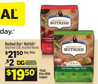 Dollar General Rachael ray nutrish dog food offer