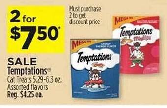 Dollar General Temptations cat treats offer