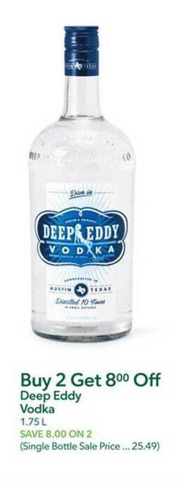 Publix Deep eddy vodka offer