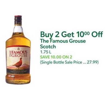 Publix The famous grouse scotch offer