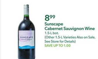Publix Sunscape cabernet sauvignon wine offer