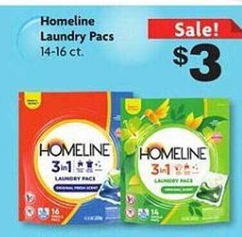 Family Dollar Homeline laundry pacs offer