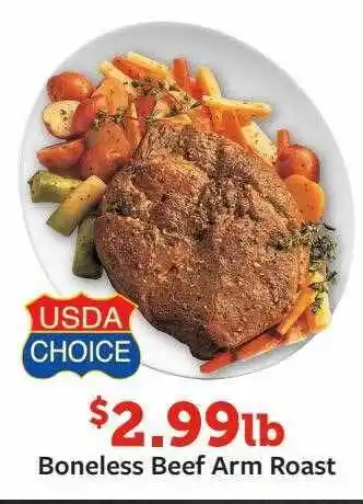 Fareway Usda choice bonless beef arm roast offer