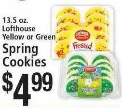FoodFair Lofthouse yellow or green spring cookies offer