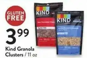 Fresh Thyme Kind Granola Clusters 11 oz offer