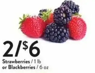 Fresh Thyme Strawberries or Blackberries offer