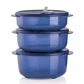Tupperware Vent 'n serve® 3-piece small round set (indigo) offer