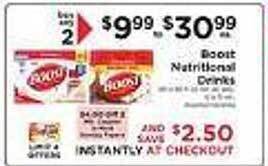 ShopRite Boost nutritional drinks offer