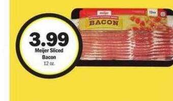 Meijer Meijer sliced bacon offer