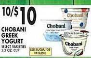 Met Foodmarkets Chobani greek yogurt offer