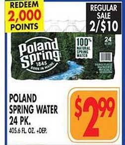 Met Foodmarkets Poland spring water offer