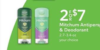 Publix Mitchum antiperspirant & deodorant offer