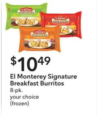 Publix El monterey signature breakfast burritos offer