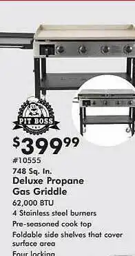 Valu Home Centers 748 sq. in. deluxe propane gas griddle offer