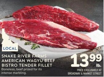 Albertsons Snake River Farms American Wagyu Beef Bistro Tender Fillet offer