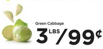 Food 4 Less Green cabbage offer