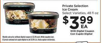 Food 4 Less Private selection ice cream offer