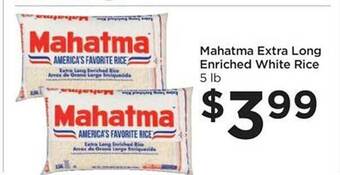 Food 4 Less Mahatma extra long enriched white rice offer