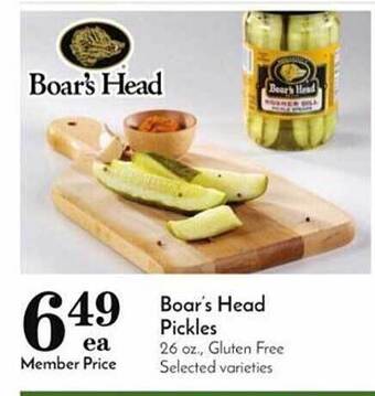 Pavilions Boar's head pickles offer
