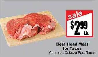 Rancho Markets Beef head meat for tacos offer