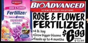 Ollie's Bioadvanced rose & flower fertilizer offer