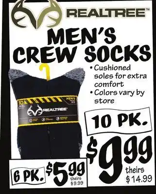 Ollie's Realtree™ men's crew socks offer