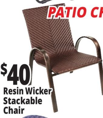 Ocean State Job Lot Resin wicker stackable chair offer