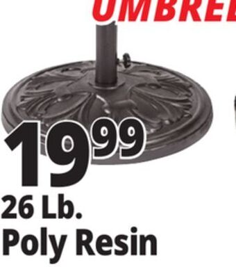 Ocean State Job Lot Polyresin umbrella base, 26 lbs offer