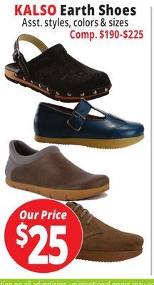 Ocean State Job Lot Kalso earth shoes offer