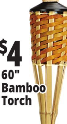 Ocean State Job Lot 60" woven bamboo torch with cap offer