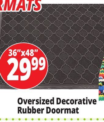 Ocean State Job Lot Oversized decorative rubber doormat offer