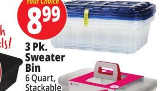Ocean State Job Lot Mr. fresh sweater storage bins, 3-count offer