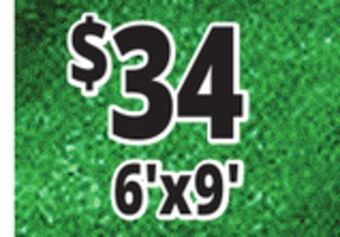 Ocean State Job Lot All-weather green artificial grass, 6'x9' offer