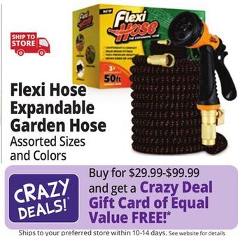 Ocean State Job Lot Flexi hose expandable garden hose offer