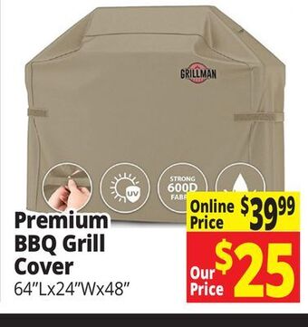 Ocean State Job Lot Grillman premium bbq grill cover offer