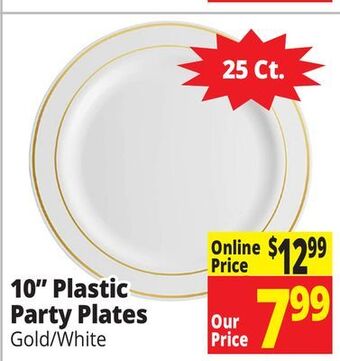 Ocean State Job Lot 10" plastic party plates offer