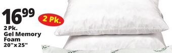 Ocean State Job Lot Gel memory foam pillow, 2-pack offer