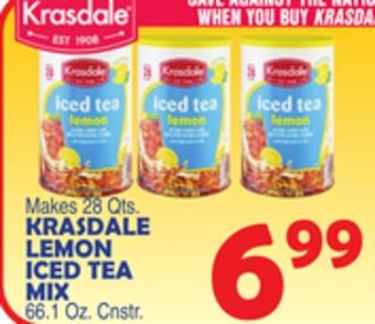 Bravo Supermarkets Krasdale lemon iced tea mix offer