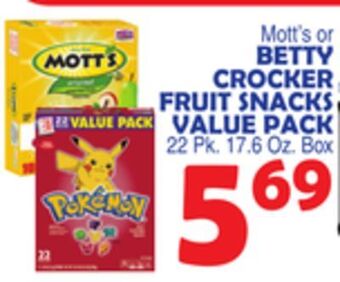 Bravo Supermarkets Betty crocker fruit snacks value pack offer