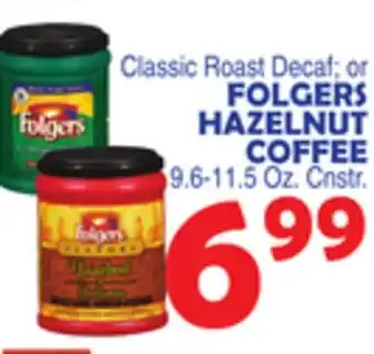 Bravo Supermarkets Folgers hazelnut coffee offer
