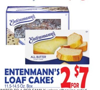 Bravo Supermarkets Entenmann's loaf cakes offer