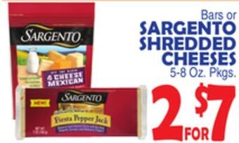 Bravo Supermarkets Sargento shredded cheeses offer