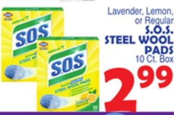 Bravo Supermarkets S. o. s. steel wool pads offer