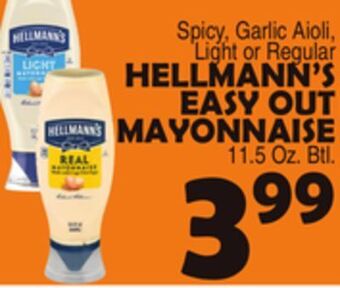 Bravo Supermarkets Hellmann's easy out mayonnaise offer
