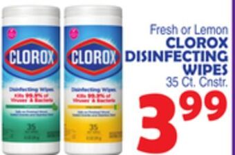 Bravo Supermarkets Clorox disinfecting wipes offer