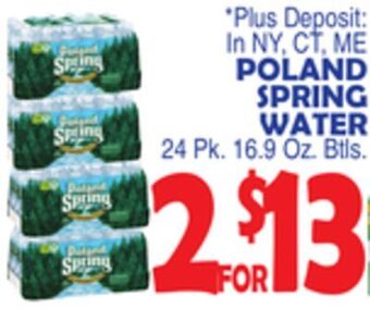 Bravo Supermarkets Poland spring water offer