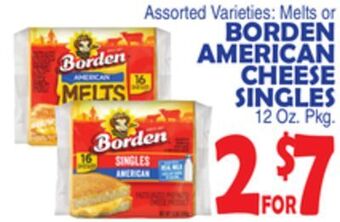 Bravo Supermarkets Borden american cheese singles offer