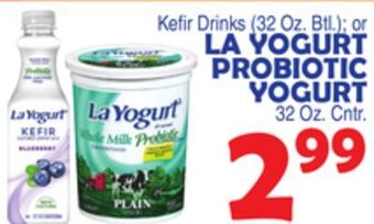 Bravo Supermarkets La yogurt probiotic yogurt 32 oz. cntr offer