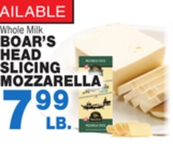 Bravo Supermarkets Boar's head slicing mozzarella offer