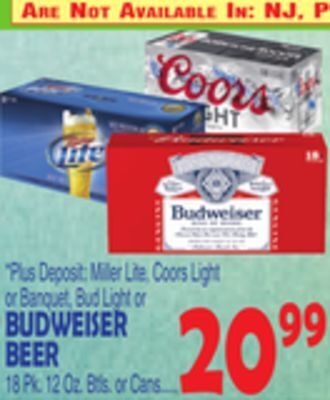 Bravo Supermarkets Budweiser beer offer
